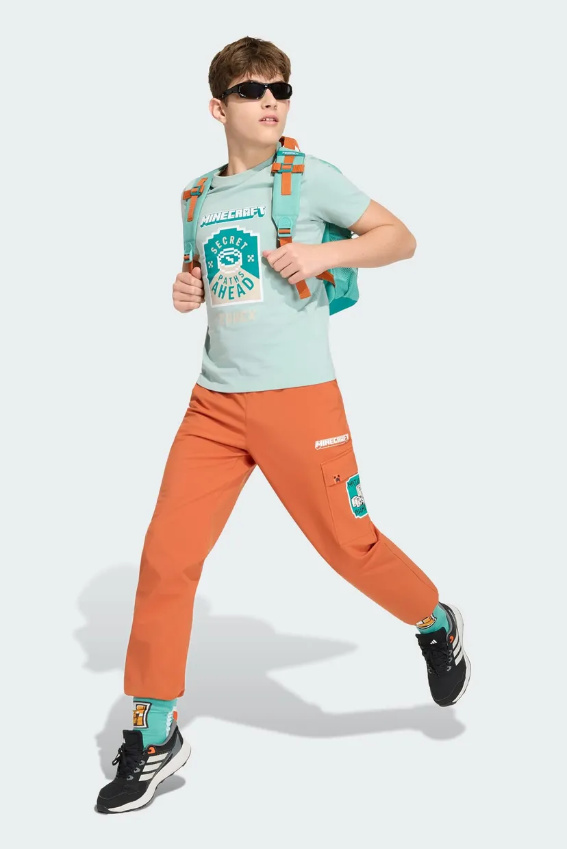 Детская мятная футболка adidas Minecraft 6