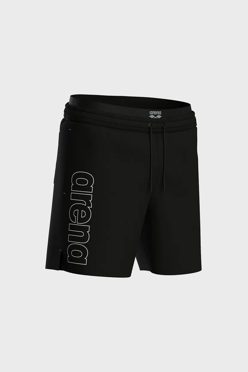 Чоловічі чорні плавальні шорти ELASTIC BAND BEACH BOXER 8