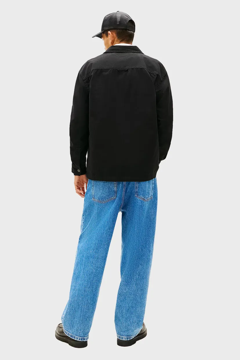 Мужская черная рубашка ESSENTIAL OVERSHIRT 3