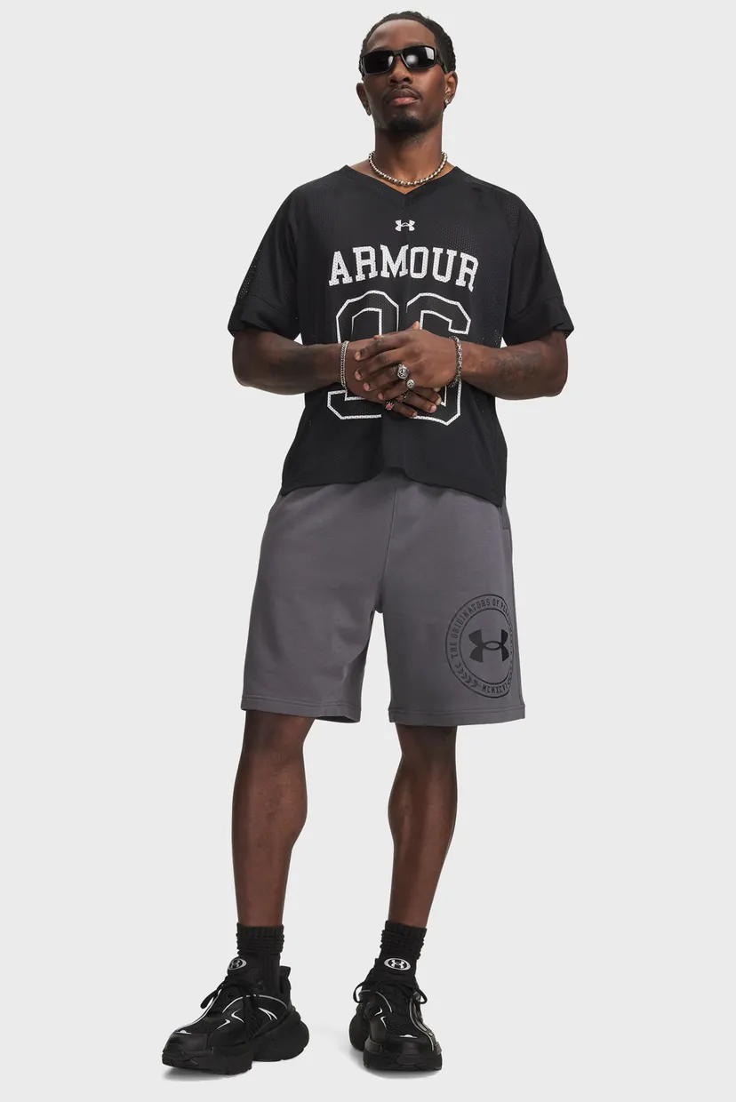 Мужские серые шорты UA Rival LW Graphic Shorts-GRY 4