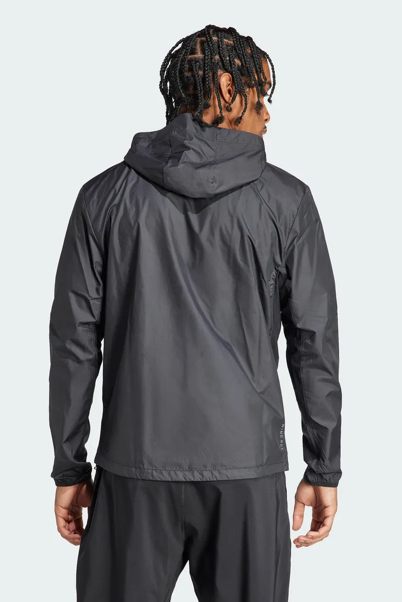 Мужская черная ветровка Own the Run adidas IN1483 — MD-Fashion