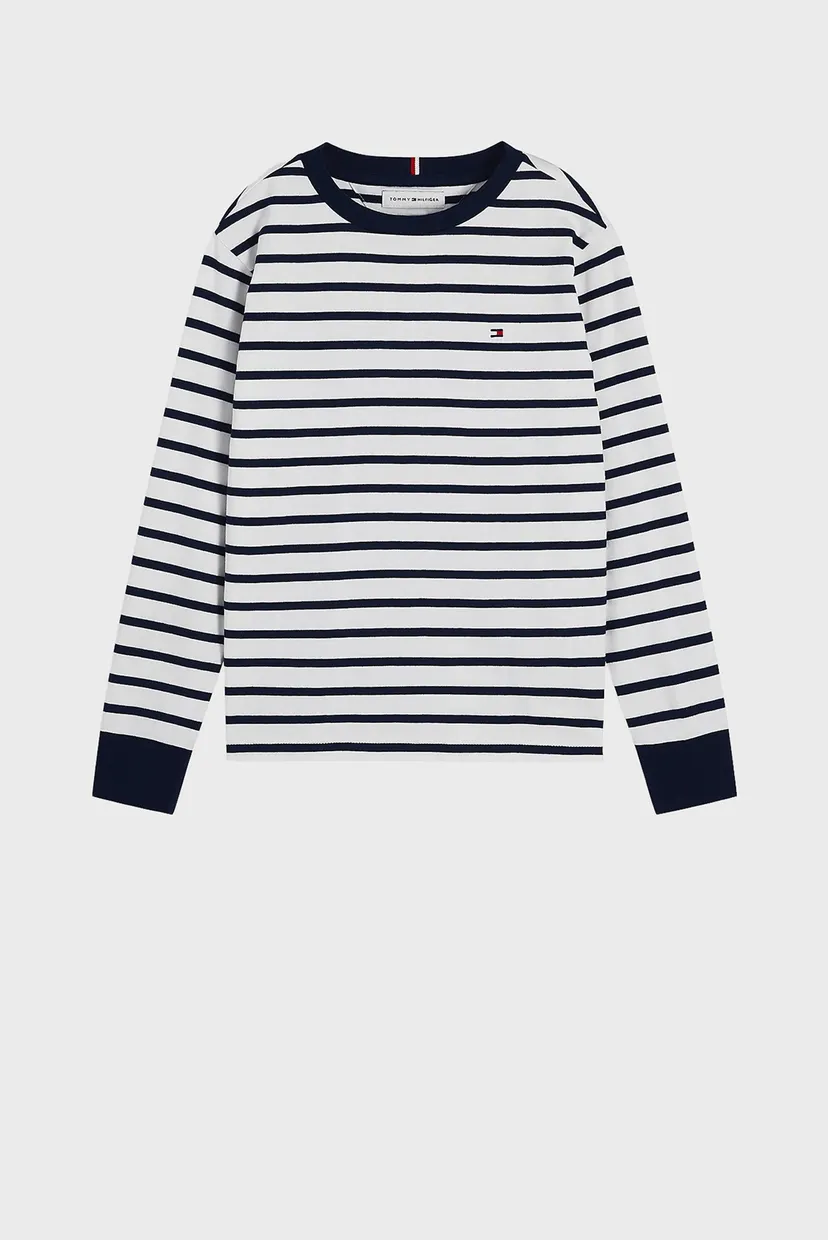 Детский белый лонгслив в полоскку STRIPE T-SHIRT LS 6