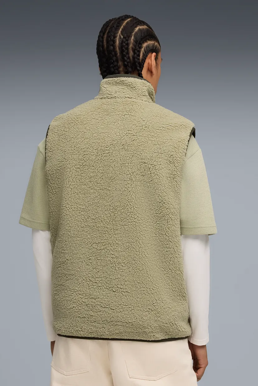Чоловічий оливковий двосторонній жилет Reversible Hybrid Sherpa Vest Men 3