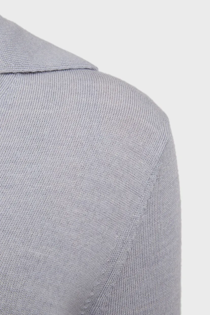 Женское светло-серое шерстяное платье MERINO WOOL BUTTON 5