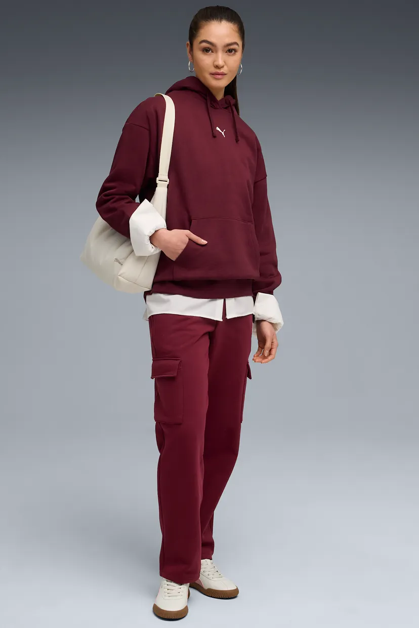 Жіноче бордове худі Essentials Oversized Hoodie Women PUMA