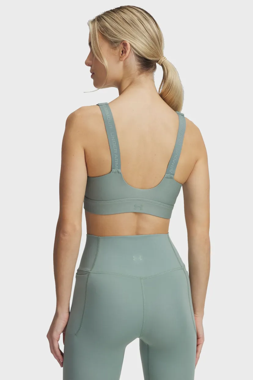 Женский мятный топ UA Infinity High Zip 2.0 Bra 5