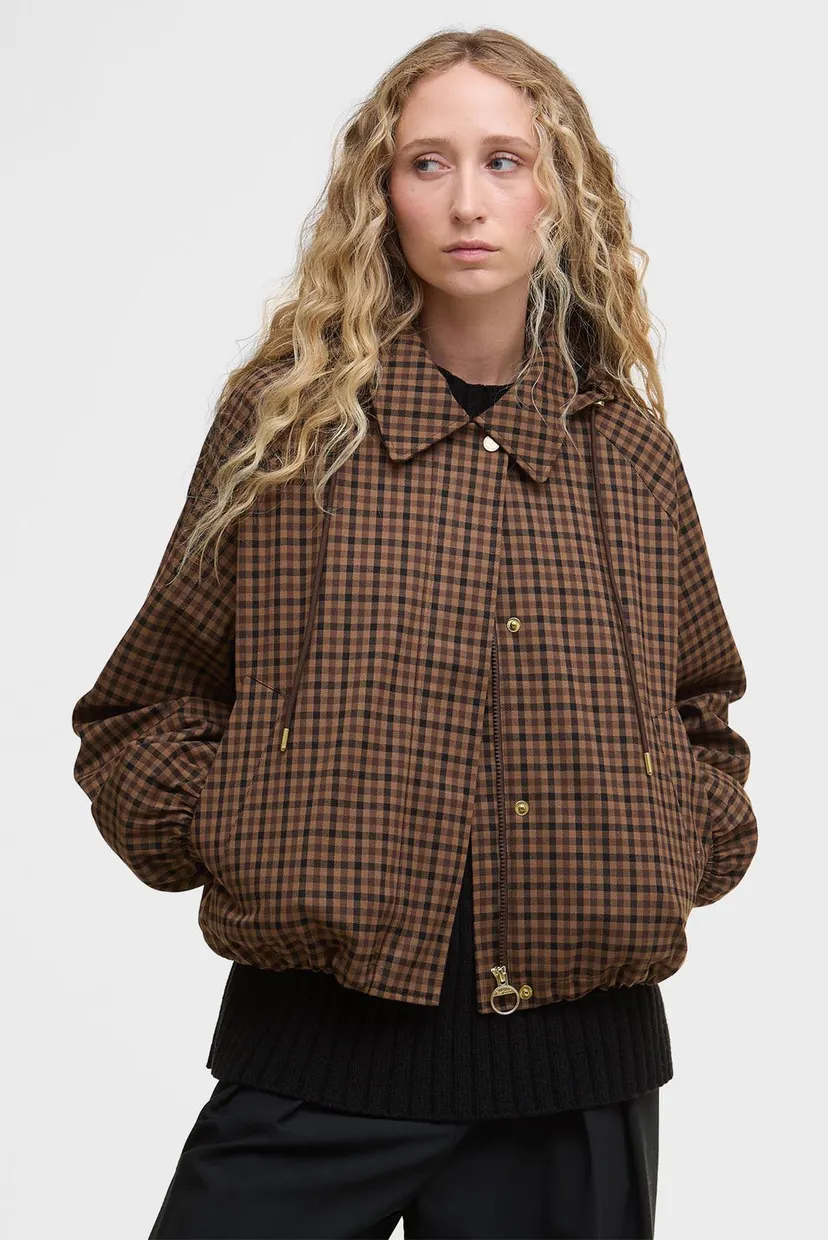 Женская коричневая куртка в клетку Barbour LSP0256BR51 — MD-Fashion