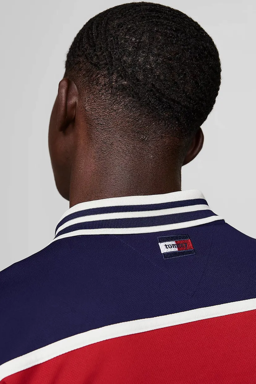 Мужское красное поло TJCU COLOURBLOCK POLO 4