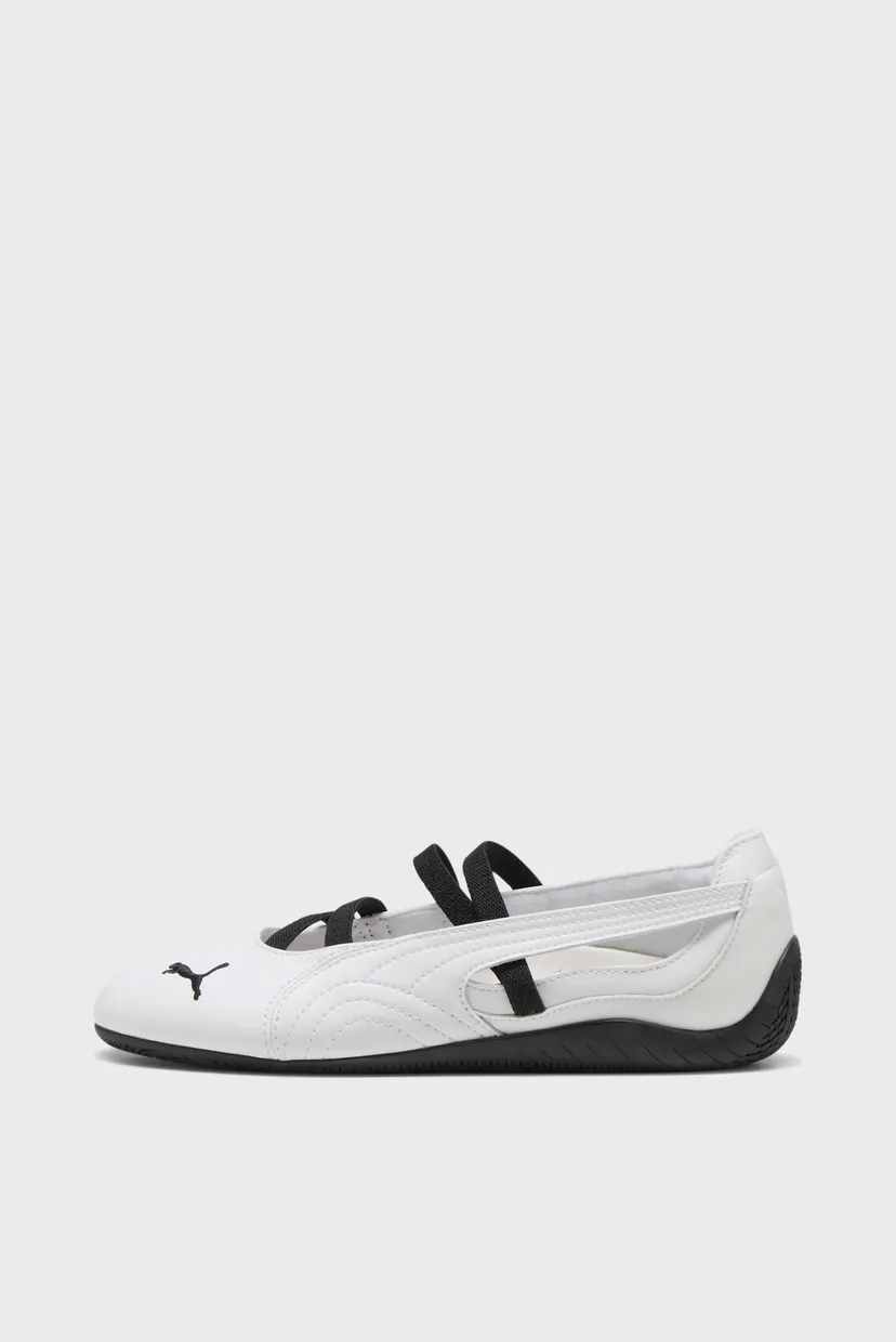 Женские белые кожаные балетки Speedcat Ballet Leather Shoes Women 4