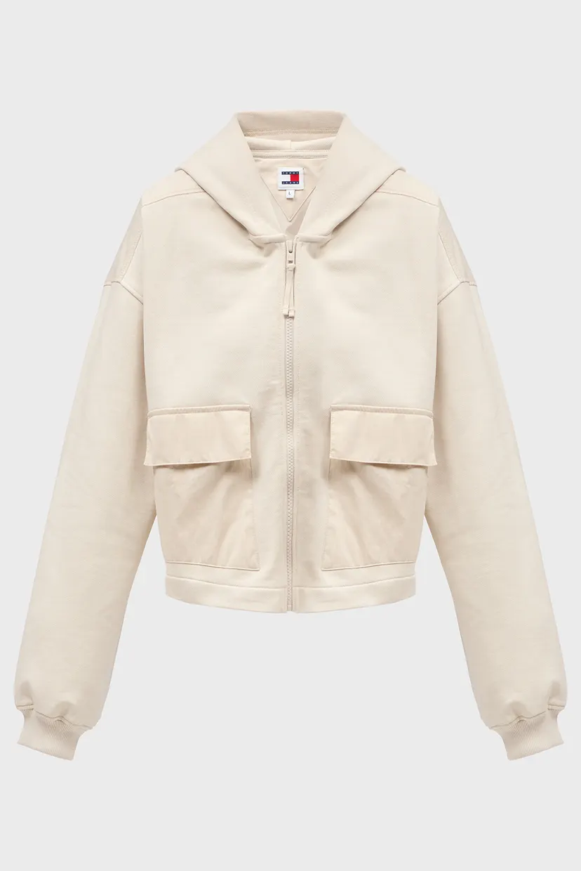 Женское бежевое худи TJW RLX CRP FABRIC MIX HOODIE 5