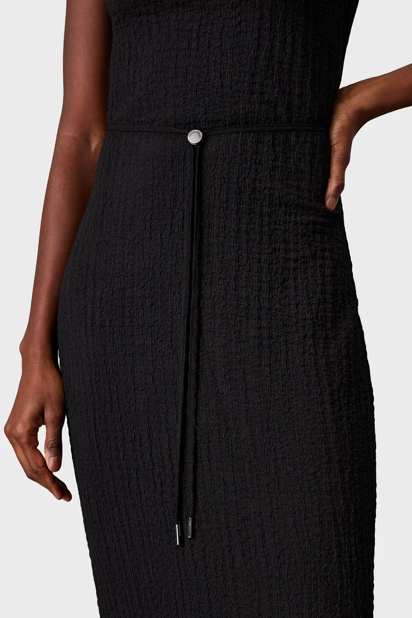 Жіноча чорна сукня CRINKLE JERSEY ANKLE DRESS 4