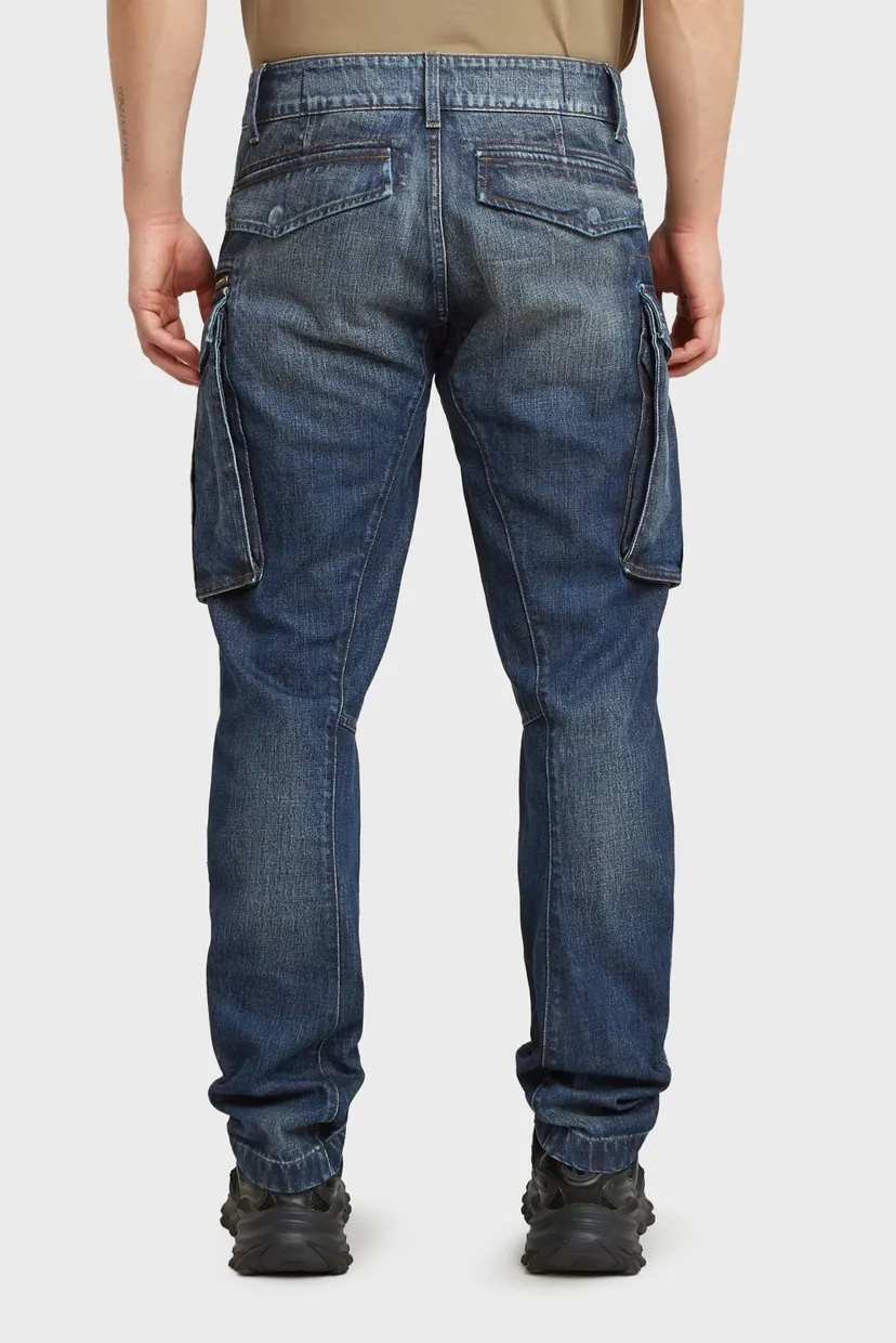 Чоловічі сині джинси Rovic zip 3d regular tapered denim 4