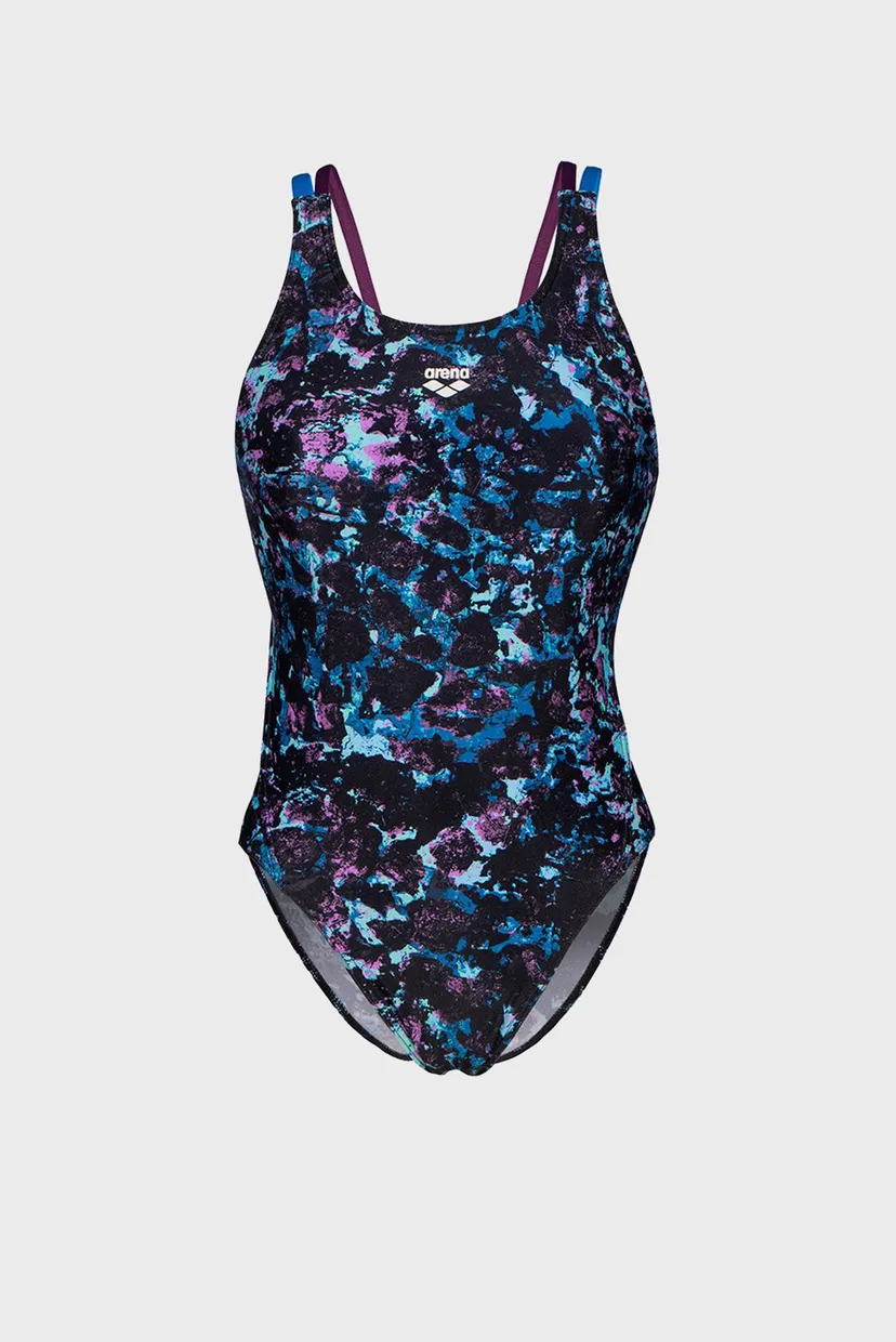 Жіночий темно-синій купальник з візерунком ROCKIN SWIMSUIT SWIM TECH MULT 6