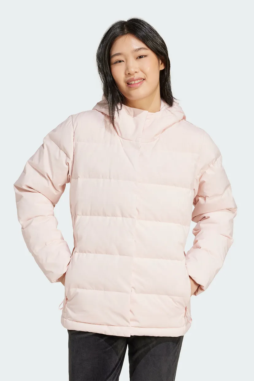 Женский пудровый пуховик Helionic adidas IX8862 — MD-Fashion