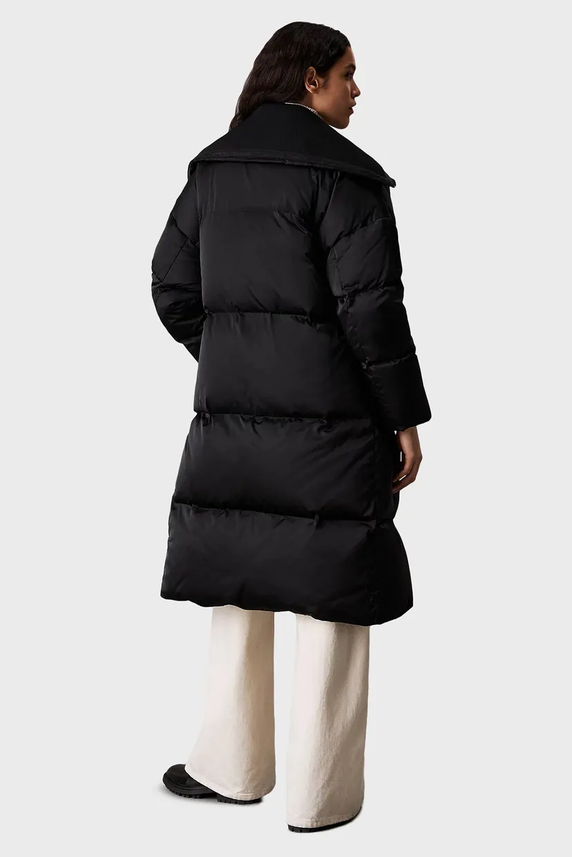 Женский черный пуховик MW PADDED SATIN COAT 3