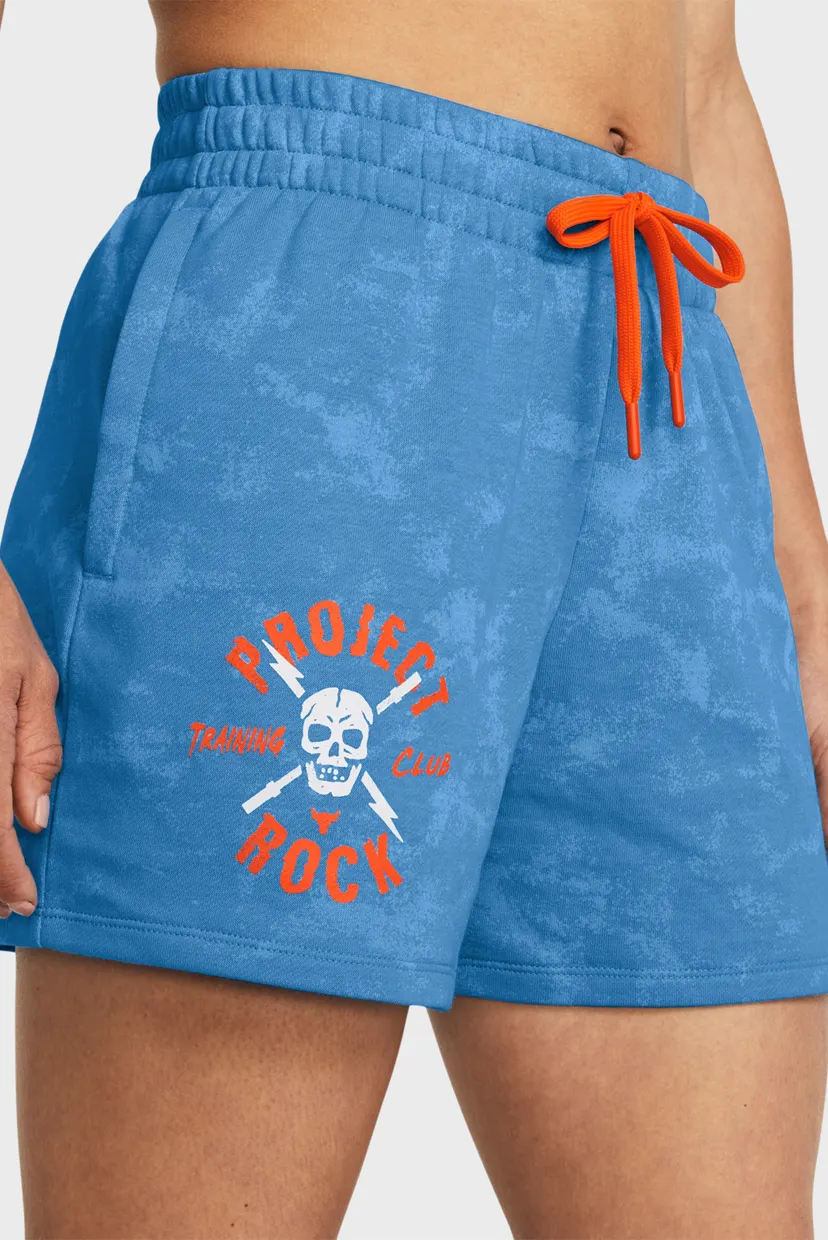 Женские голубые шорты Pjt Rck Undrgrnd Terry Shorts 4