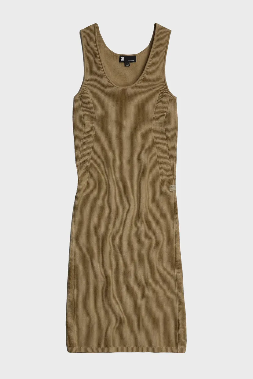 Жіноча оливкова сукня Bodycon ribbed knitted tank dress wmn 5