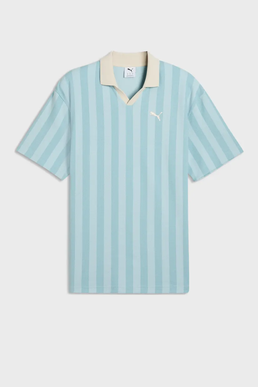 Чоловіче блакитне поло у смужку PUMA Class Relaxed Pinnacle Polo Men 4