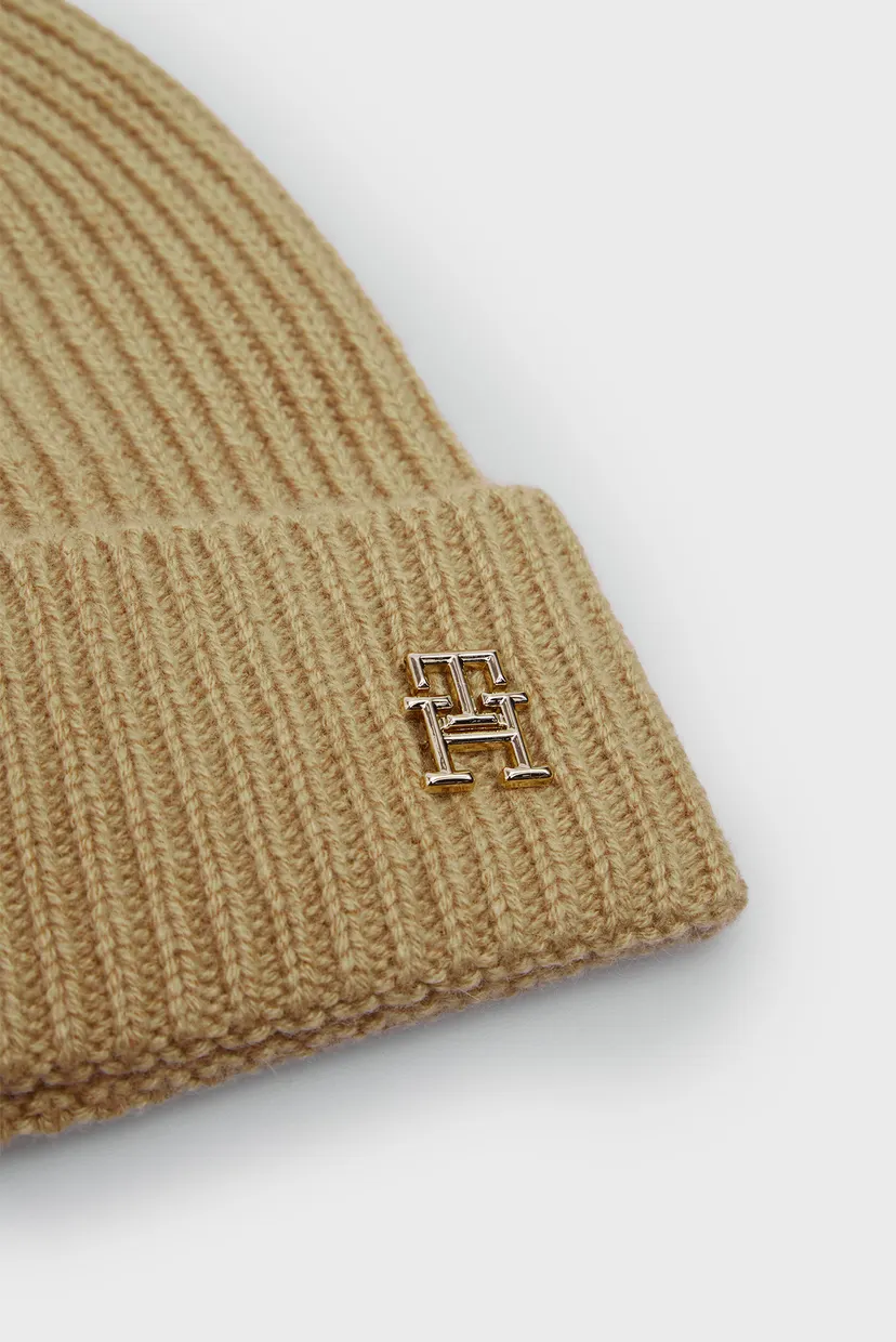 Женская бежевая кашемировая шапка CASHMERE CHIC BEANIE 4