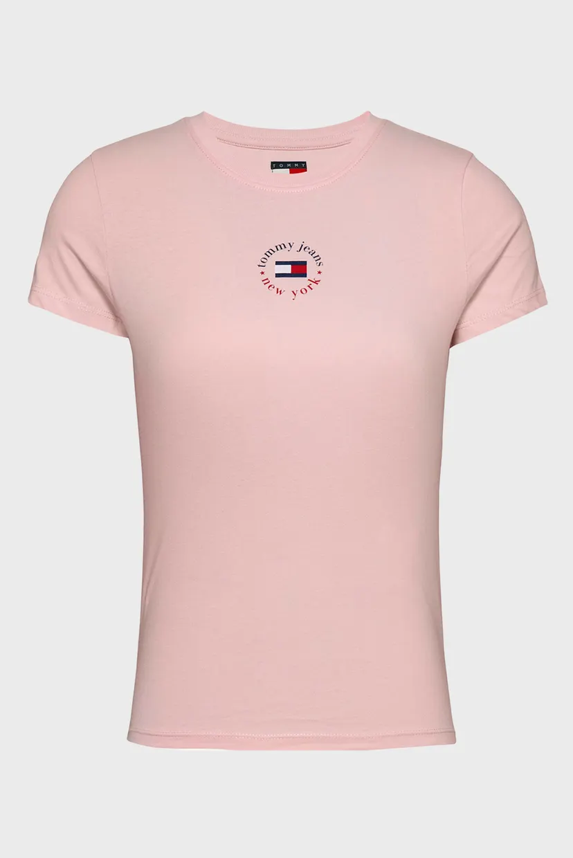 Женская розовая футболка TJW SLIM ESSENTIAL LOGO 5
