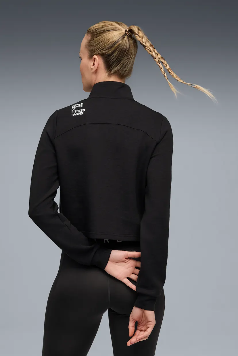 Женский черный свитшот PUMA x HYROX CLOUDSPUN Quarter-Zip Top Women 3