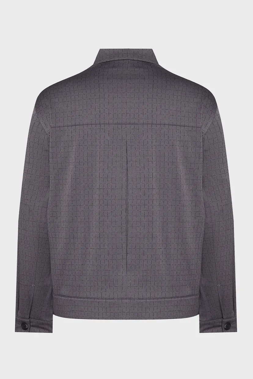 Чоловіча сіра куртка з візерунком 6
