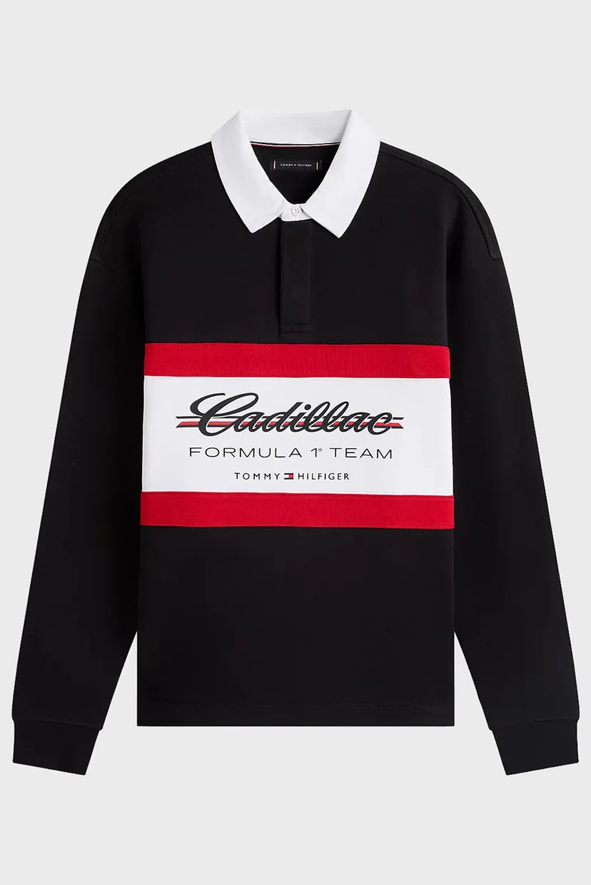 Чоловіче чорне поло TH x Cadillac Formula 1® Team 5