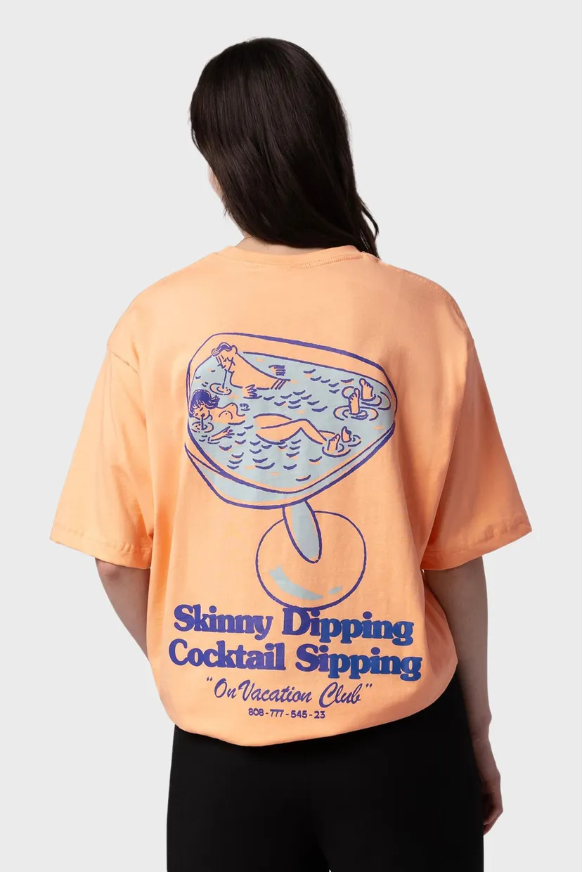 Помаранчева футболка Skinny Dippin' Cocktail Sippin' (унісекс) 4