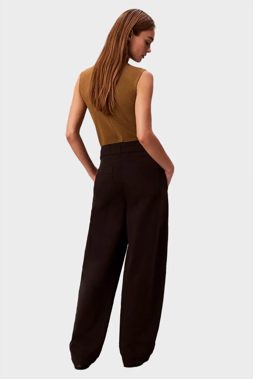 Женские черные брюки COTTON SEAMED PANT 3
