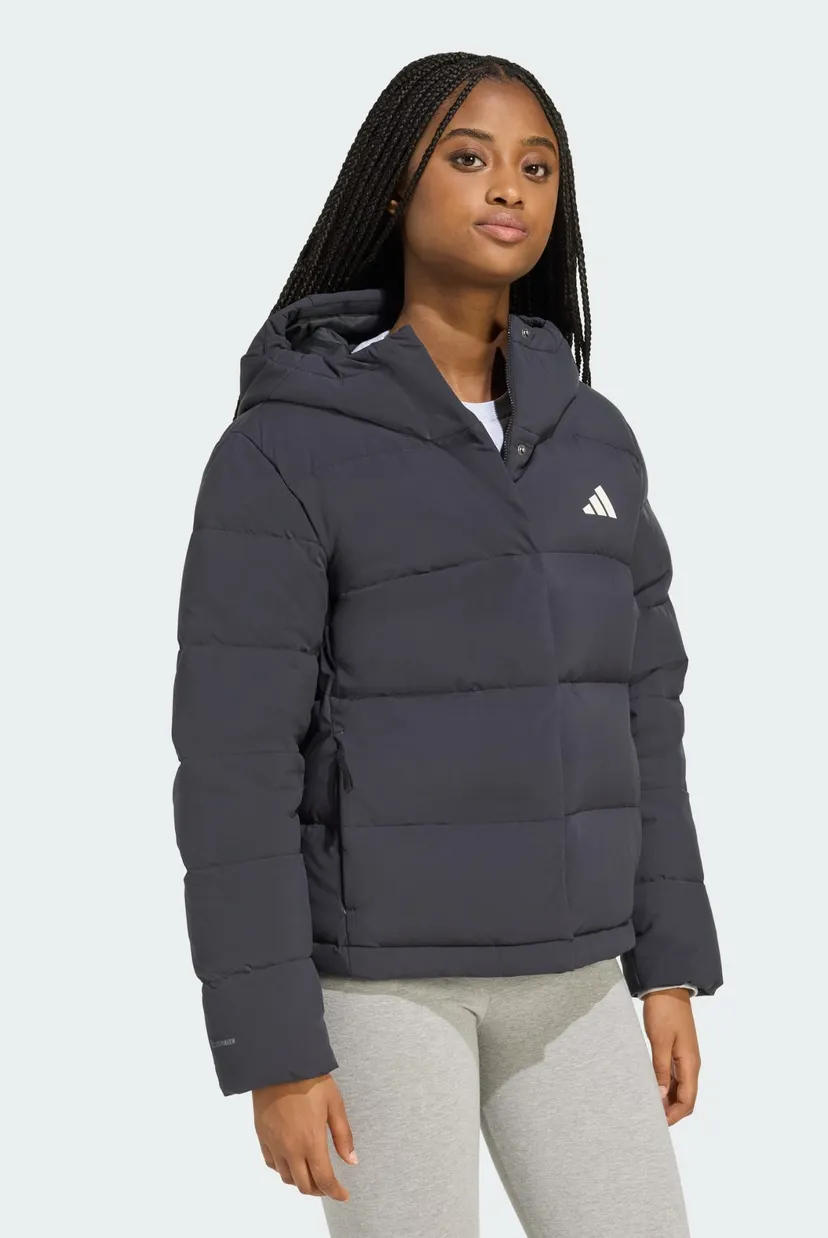 Жіночий чорний пуховик Helionic CLIMAWARM Hooded 3