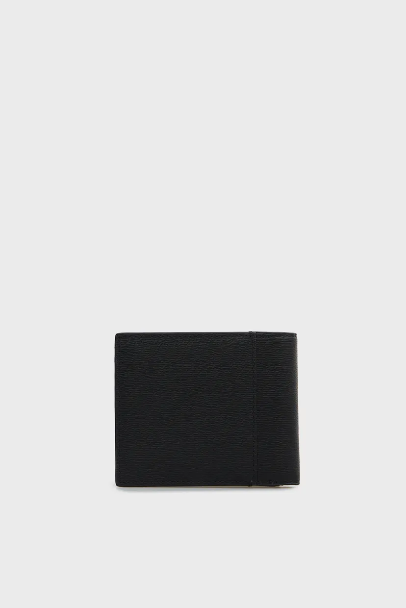 Чоловічий чорний шкіряний гаманець REFINED MIX BILLFOLD 3