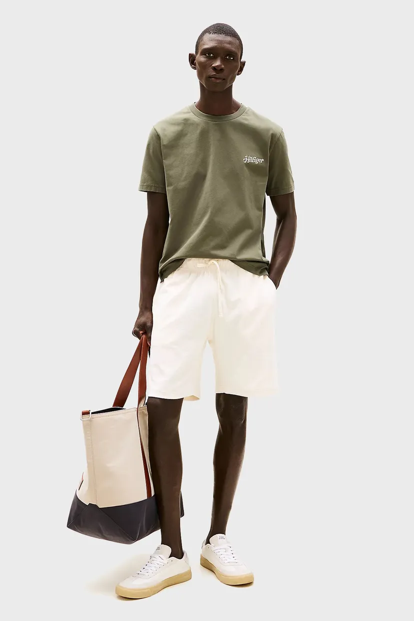 Чоловіча оливкова футболка HILFIGER SUMMER PHOTO TEE 3
