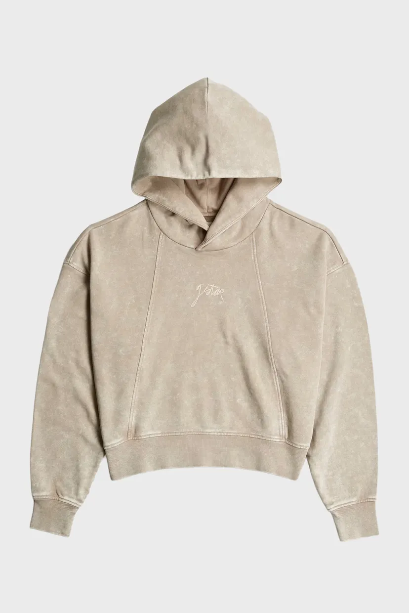 Жіноче бежеве худі Washed 7
