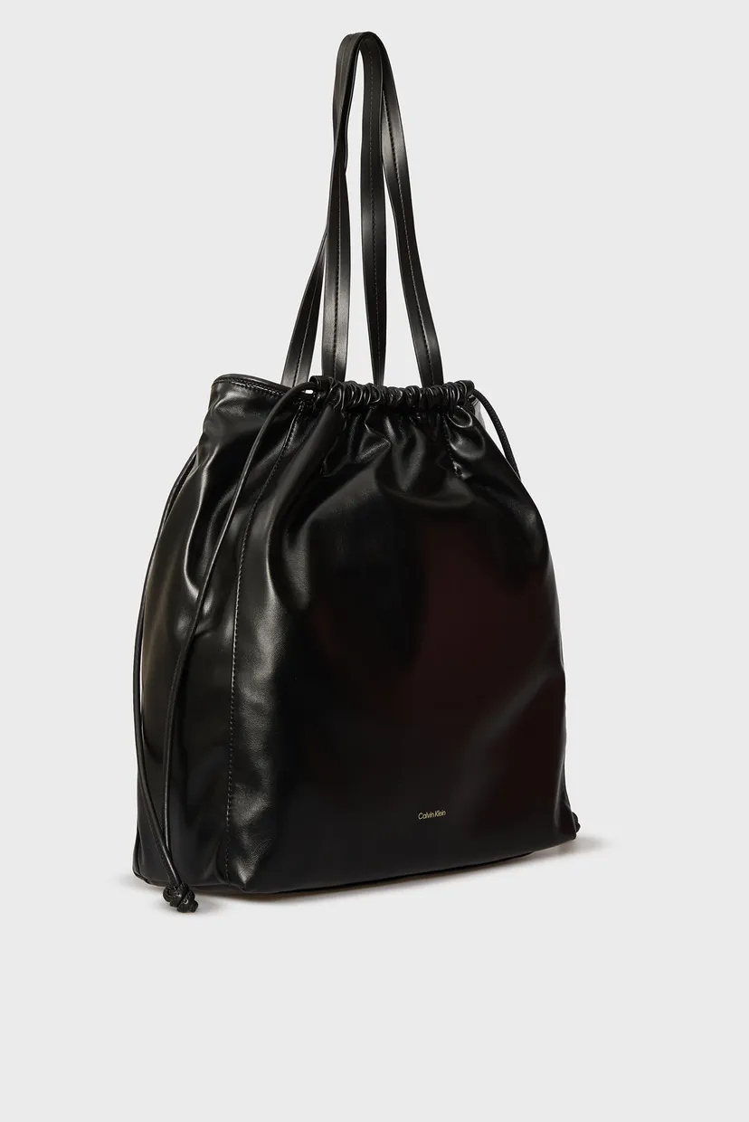 Жіноча чорна сумка DRAWSTRING TOTE 3