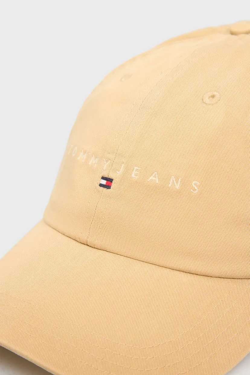 Женская бежевая кепка TJW LINEAR LOGO WASHED CAP 4