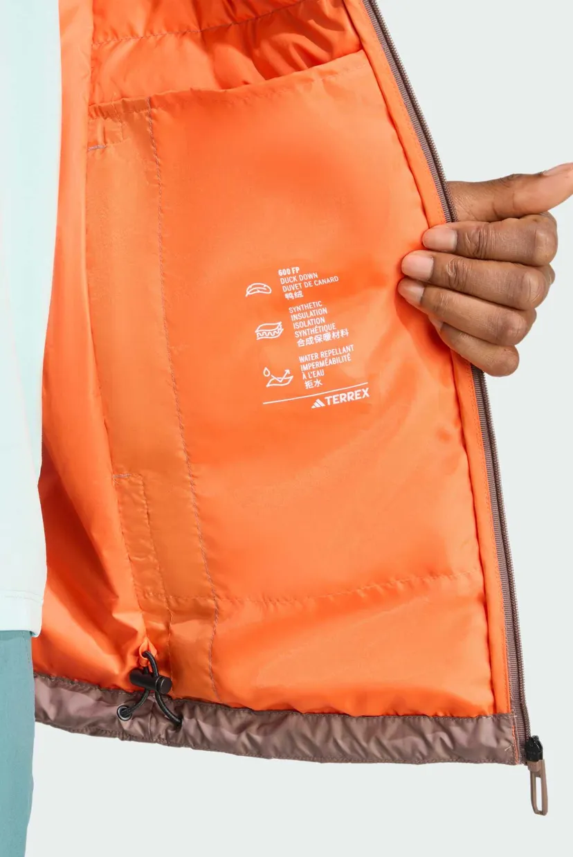 Жіночий коричневий пуховик Terrex Multi Light Down CLIMAWARM 5