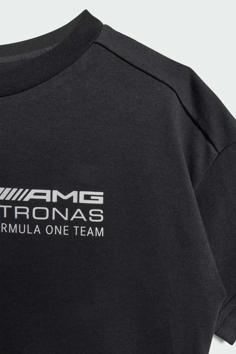 Детский черный комплект одежды (футболка, шорты) Mercedes - AMG Petronas Formula One Team DNA Kids 6