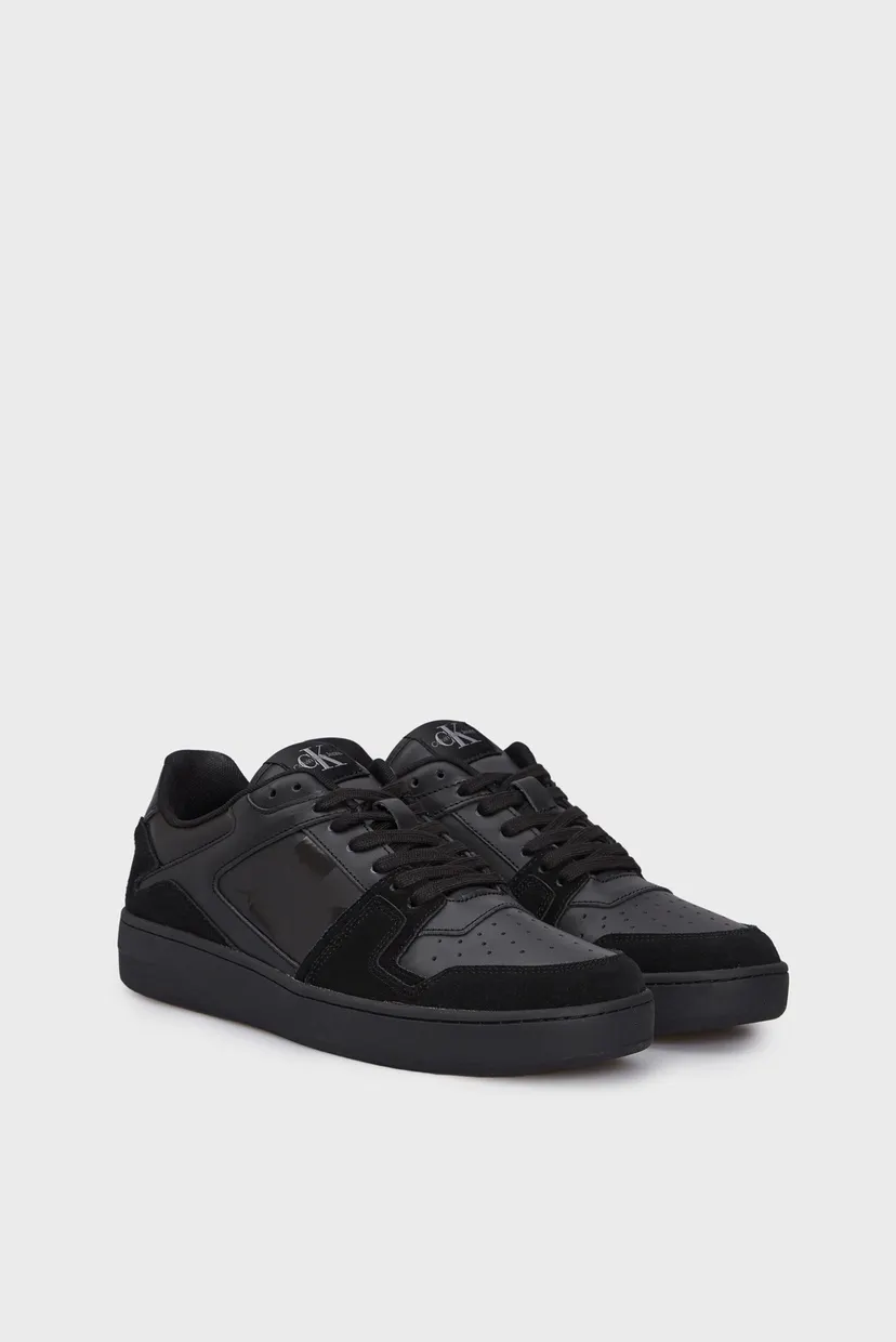Чоловічі чорні шкіряні снікерси BASKET CUPSOLE LOW LACE MIX 3