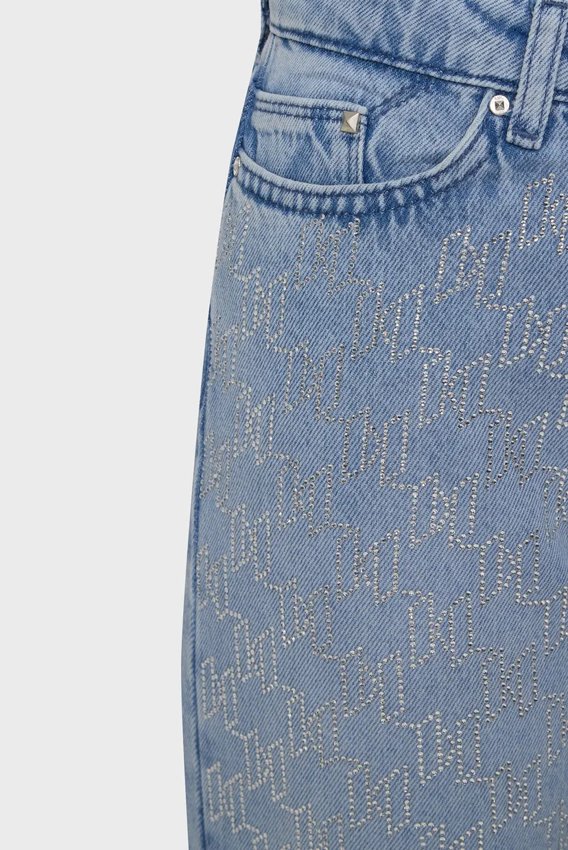 Жіночі блакитні джинси KL RHINESTONE GF 3