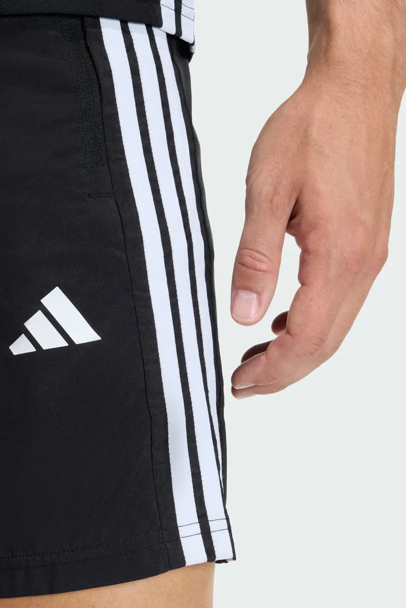 Мужские черные шорты WORKOUT ESSENTIALS BASE 3 STRIPES WOVEN 4