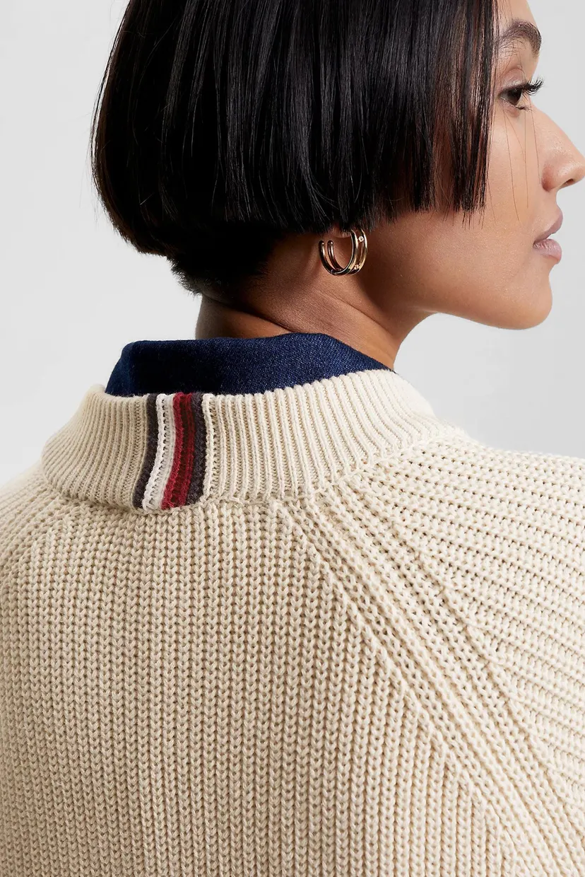 Женское бежевое платье PLACED HILFIGER SWEATER DRESS 4