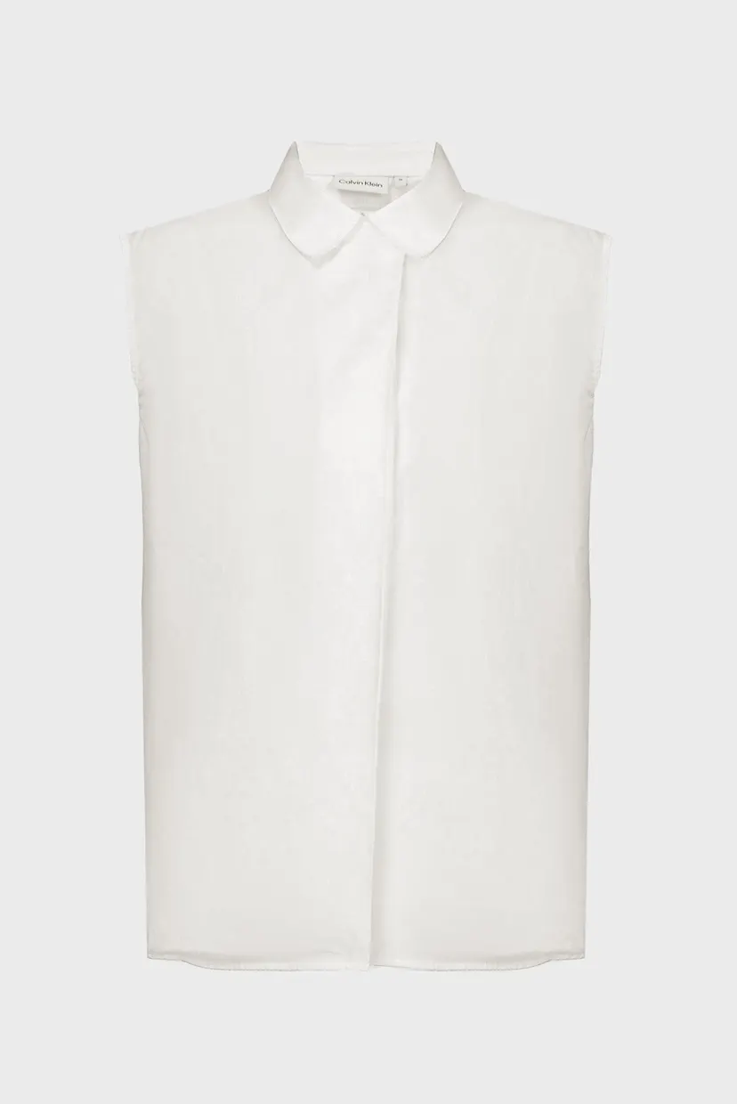 Жіноча біла сорочка COTTON ARCHIVE SLEEVELESS SHIRT 5