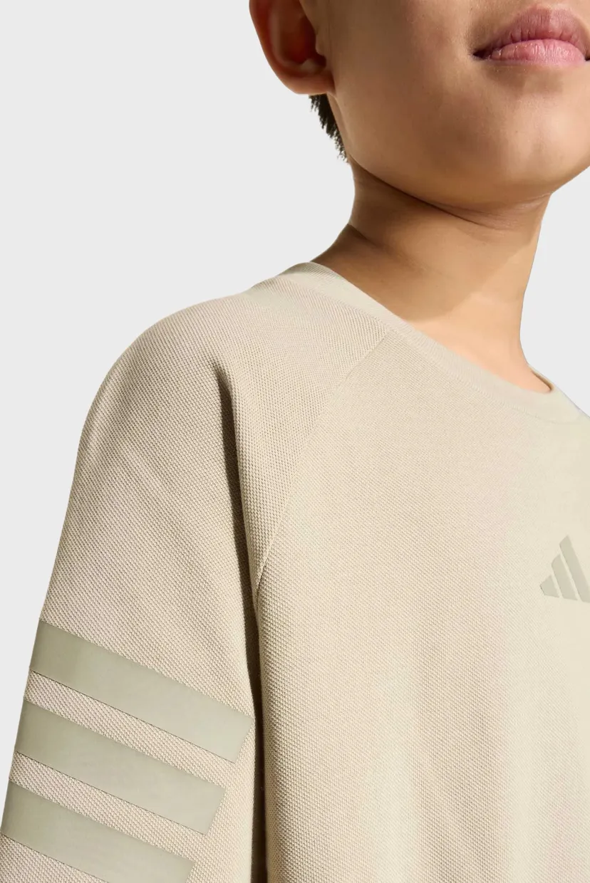 Дитяча бежева футболка FUTURE ICONS 3 STRIPES 4