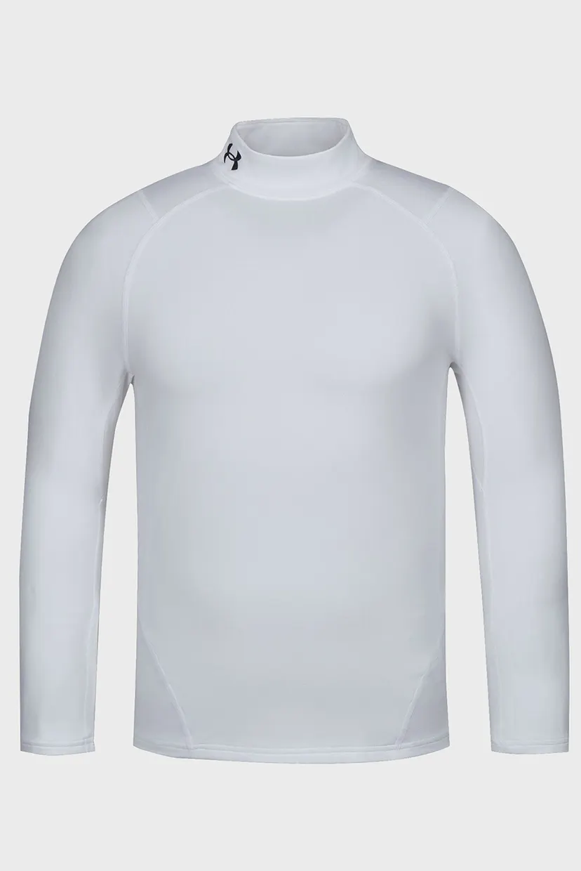 Мужской белый термореглан UA CG Armour Fitted Mock-WHT 8