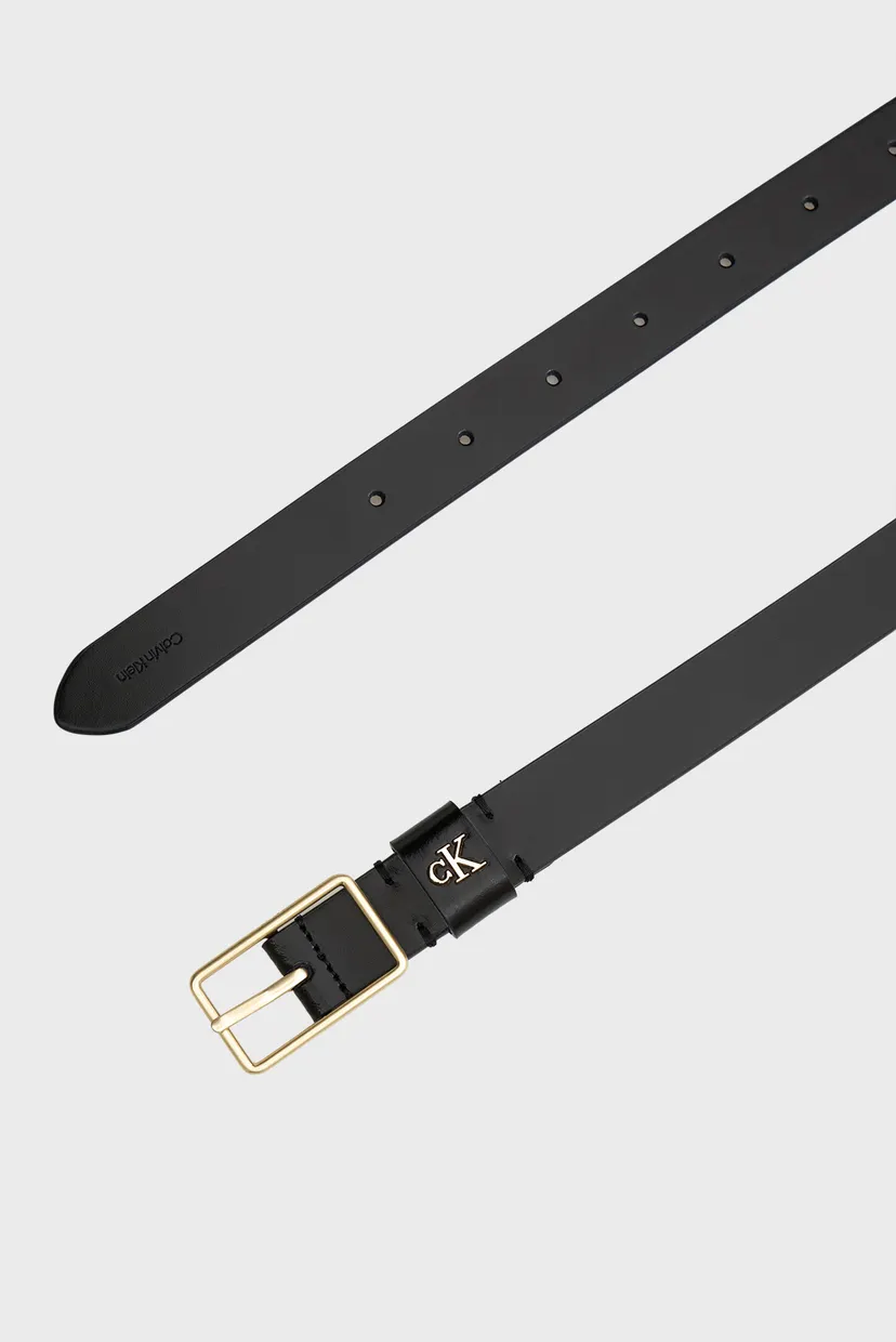 Женский черный кожаный ремень SQUARE BUCKLE 3
