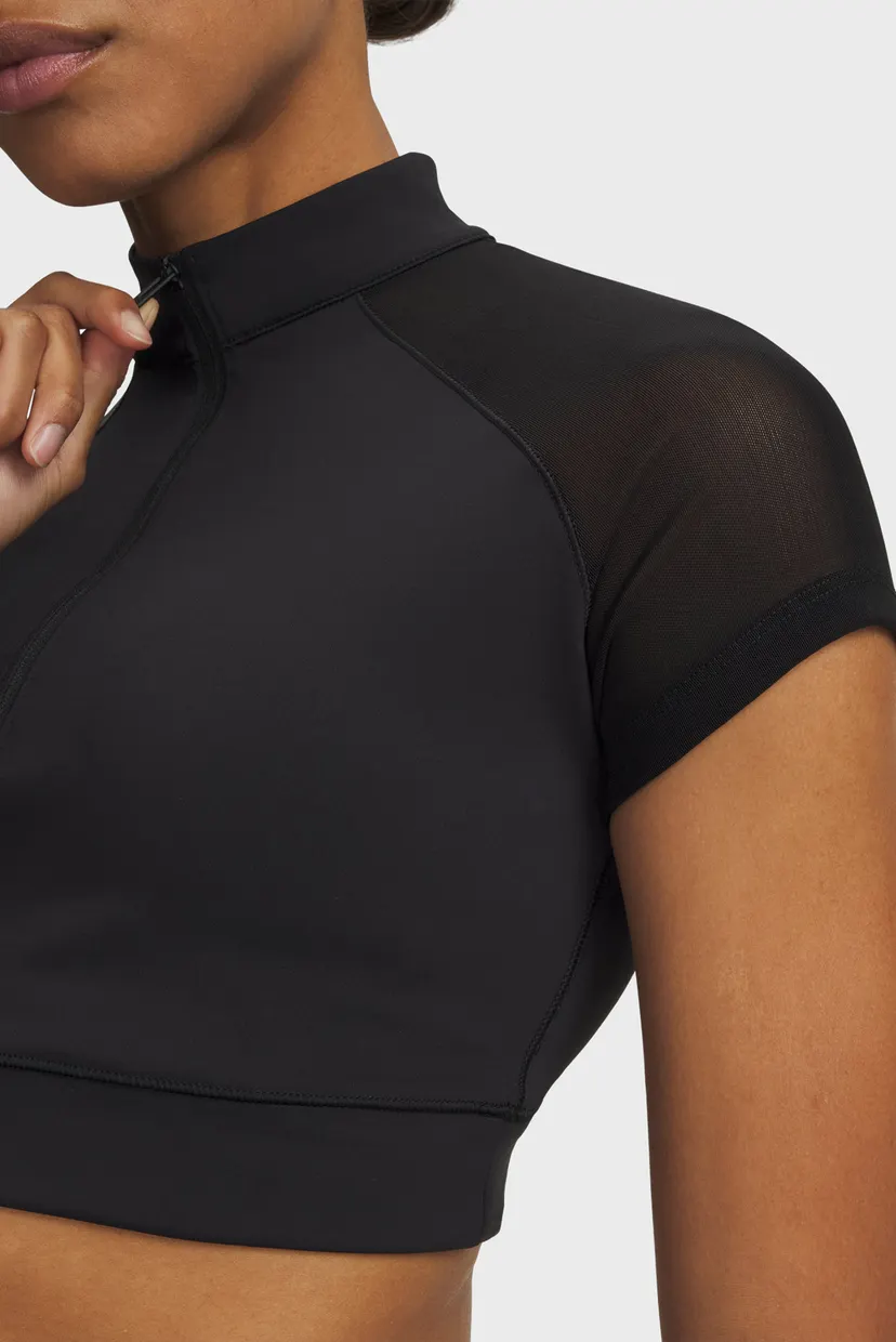 Женский черный топ Vanish Elite Crop SS 3