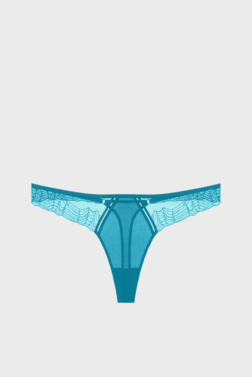 Жіночі бірюзові трусики THONG 7