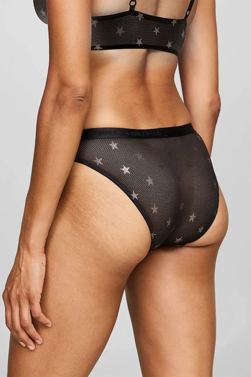 Женские черные трусики с узором BIKINI (EXT. SIZE) 3
