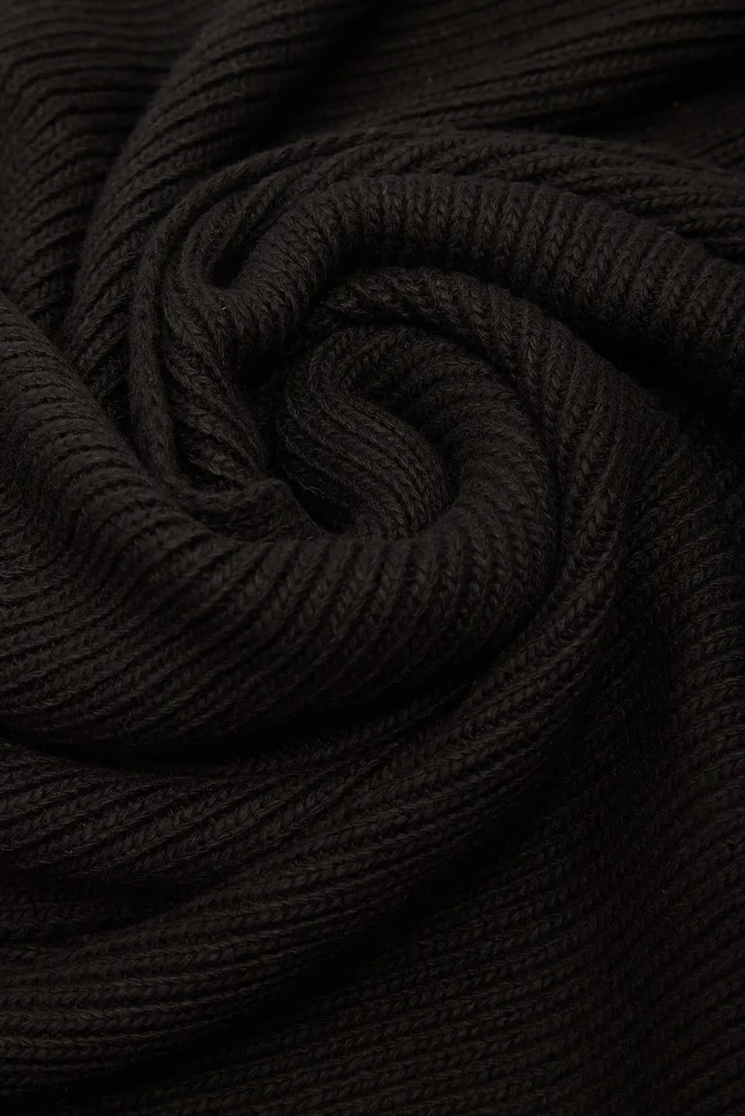 Жіночий чорний шарф K SIGNATURE KNIT SCARF 4