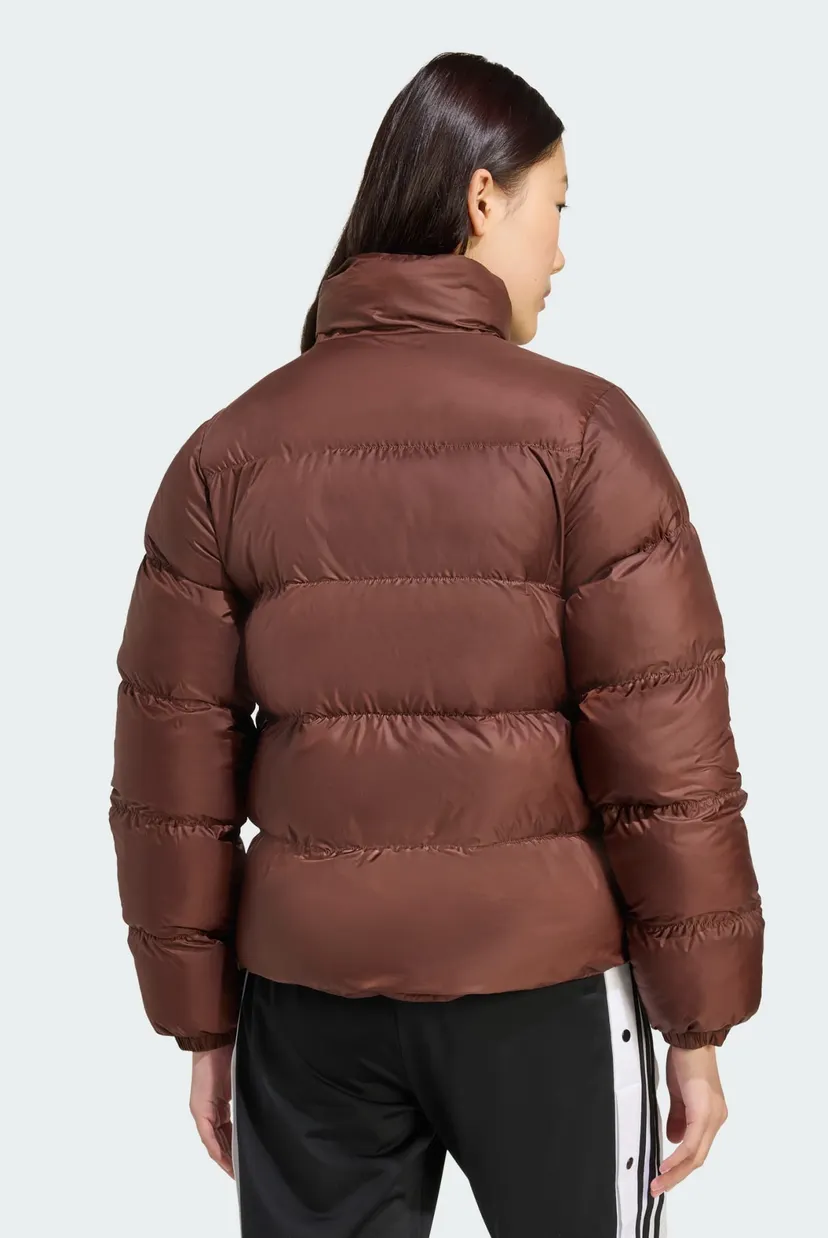 Жіноча коричнева куртка Adicolor Short Puffer adidas JX2948 — MD